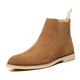 Chelsea Boots Men's Supply Genuine Leather Fall Winter Men Boots British Martin Boots Men (Yellow)