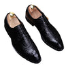 Men's Black Leather Formal Shoes, Wedding, British Style