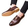 Men's Black Leather Formal Shoes, Retro, Business, Style 2391
