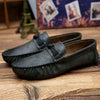 Men's Gray Leather Loafers