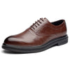 Men's Brown Leather Formal Shoes, Pointed Toe, Business