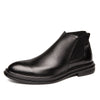 Men's Black Leather Chelsea Boots, Breathable