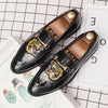 Men's Leather Formal Shoes, Embroidered, Style 8759