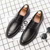 Men's Black Leather Formal Shoes, Business, British Style, Style 5927