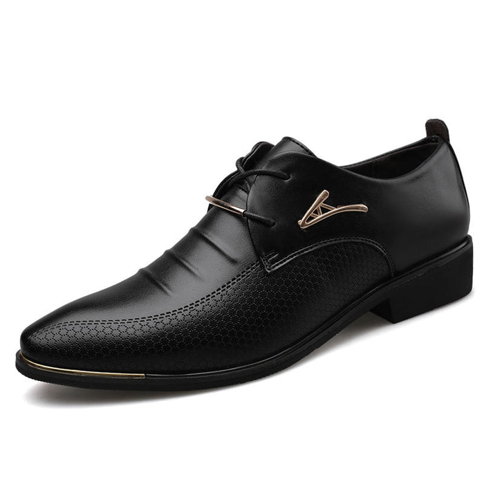 Spring new arrival: plus-size men's leather dress shoes - business formal, lace-up casual shoes