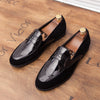 Men's Black Leather Formal Shoes, British Style, Style 6647