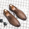 Men's Black Leather Formal Shoes, Business, British Style, Style 5927