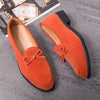 Men's Black Leather Formal Shoes, Pointed Toe, British Style, Style 9399