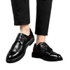 Men's Black Leather Formal Shoes, Business, Breathable, Style 4727