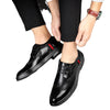 Men's Black Leather Formal Shoes, Business, Breathable, Style 4727