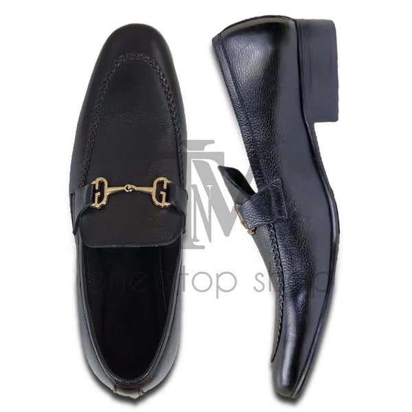 Men's Black Leather Shoes, Style 5639
