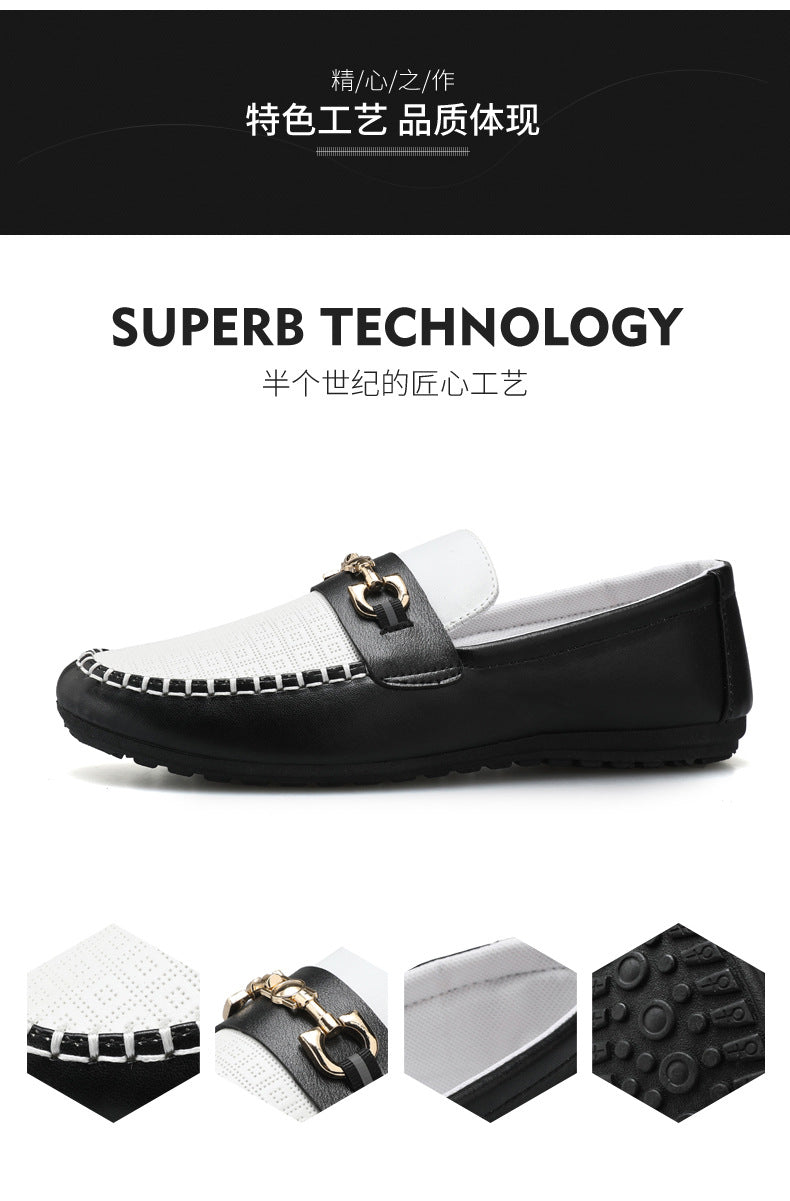 Autumn Doudou Shoes Men's Korean Edition Trendy Small Leather Shoes Versatile Soft Sole Personality Driving Lazy Casual Shoes Men's Wholesale