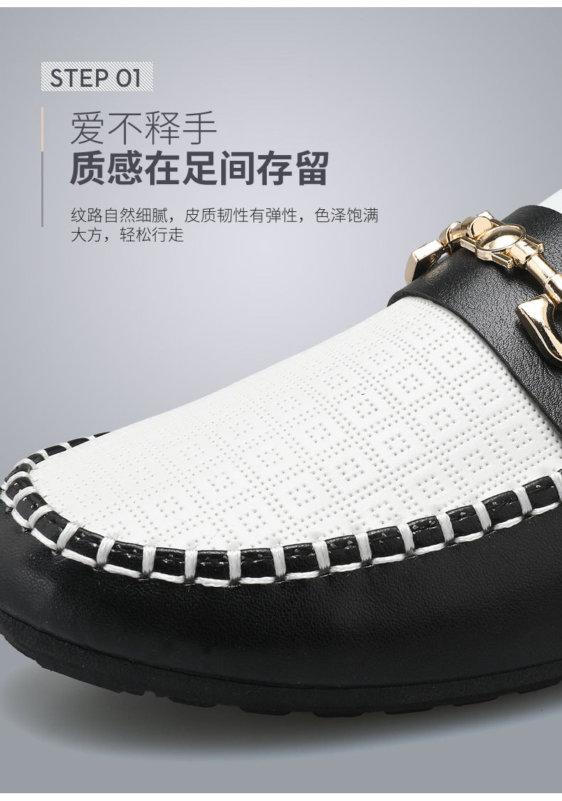 Autumn Doudou Shoes Men's Korean Edition Trendy Small Leather Shoes Versatile Soft Sole Personality Driving Lazy Casual Shoes Men's Wholesale