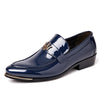 Men's White Leather Formal Shoes, Pointed Toe, Business
