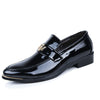 Men's Black Leather Formal Shoes, Pointed Toe, Business, Style 4151