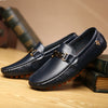 Men's Black Leather Loafers, British Style, Style 0743