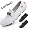 Men's Black Leather Loafers, British Style, Style 0743