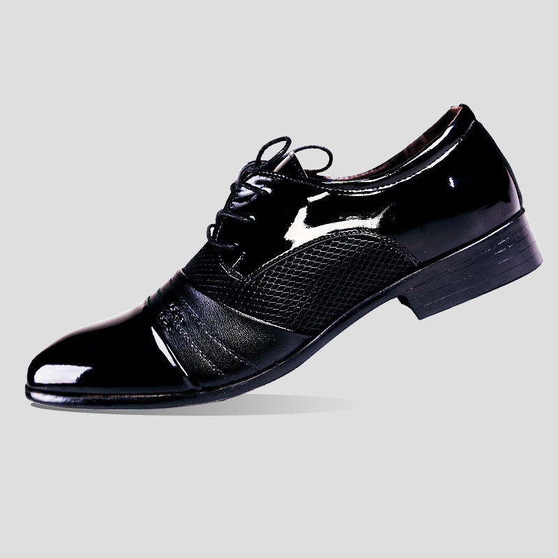 Cross-border premium plus-size leather dress shoes for men - business formal, lace-up, pointed-toe c 6