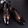 Men's Leather Formal Shoes, Pointed Toe, Lace-Up, Style 9383