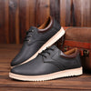Men's Black Leather Casual Shoes, Style 1527