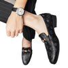 Men's Black Moccasin Loafers, Party