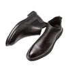 Men's Black Leather Chelsea Boots, Breathable