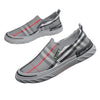 Men's Gray Canvas Driving Shoes, Breathable