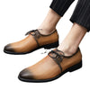 Men's Brown Leather Formal Shoes, Business, British Style, Style 6071