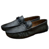 Men's Gray Leather Loafers