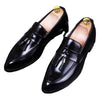Men's Black Leather Loafers, Style 5207