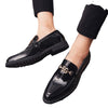 Men's Black Leather Formal Shoes, British Style, Height Increasing, Style 7255