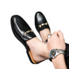 Men's Black Sandals, Pointed Toe