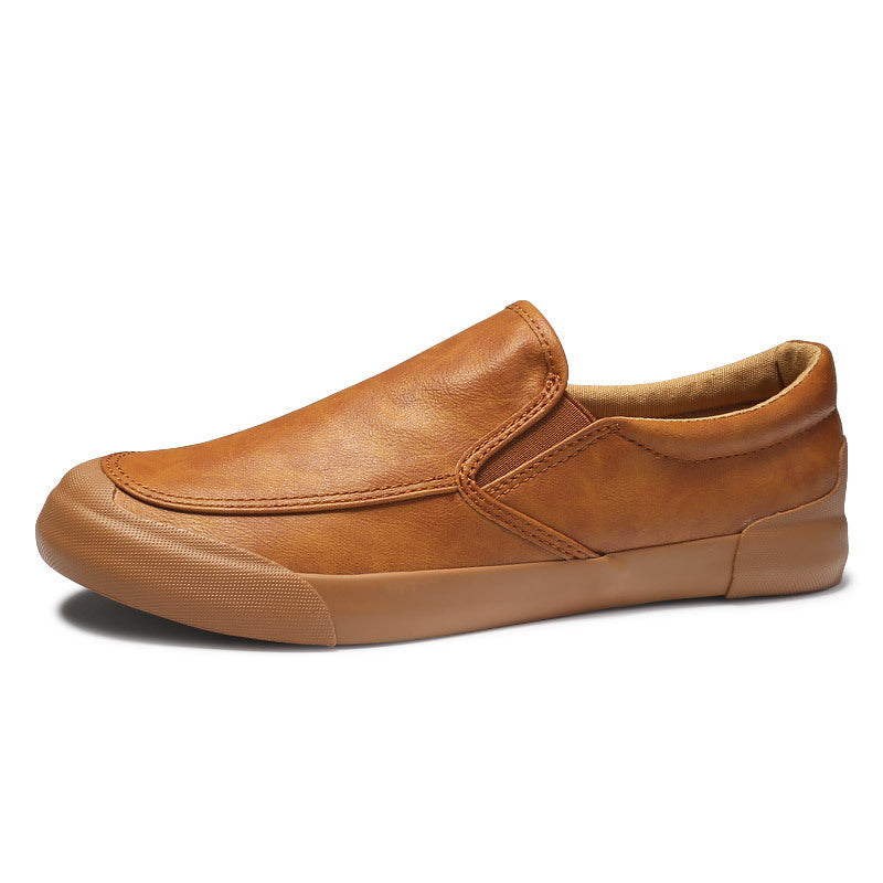 2026 spring men's slip-on loafers casual shoes british style business leather shoes versatile trendy 7