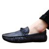 Men's Blue Leather Loafers, Style 9927