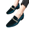 Men's Green Leather Formal Shoes, British Style