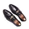 Men's Black Leather Formal Shoes, British Style, Height Increasing, Style 7255