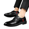Men's Black Leather Formal Shoes, Business, Breathable, Style 4727
