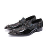 Men's Black Leather Casual Shoes, Breathable
