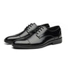 Men's Leather Formal Shoes, Pointed Toe, Lace-Up, Style 3207