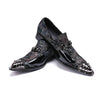 Men's Black Leather Casual Shoes, Breathable