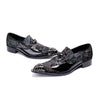 Men's Black Leather Casual Shoes, Breathable