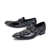 Men's Black Leather Casual Shoes, Breathable