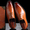 Men's Leather Formal Shoes, Pointed Toe, Lace-Up, Style 3207