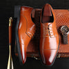 Men's Leather Formal Shoes, Pointed Toe, Lace-Up, Style 3207