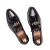 Men's Black Leather Formal Shoes, British Style, Height Increasing, Style 7255