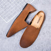 Men's Black Leather Loafers, Retro