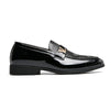 Men's Black Leather Driving Shoes, Business, Wedding, Style 2215