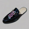Men's Black Slippers, Style 0647