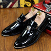 Men's Black Leather Formal Shoes, Pointed Toe, Business, Style 4151