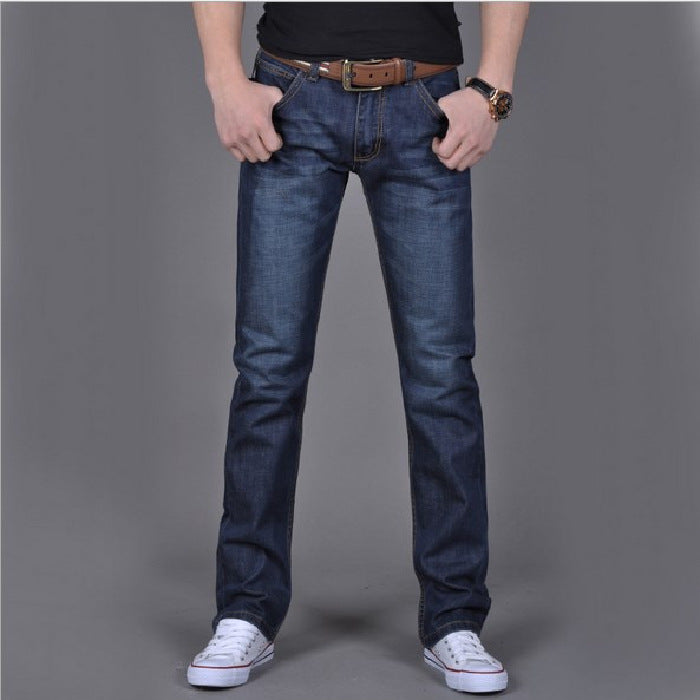 Men's Slim-Fit Stretch Jeans - Washed Denim
